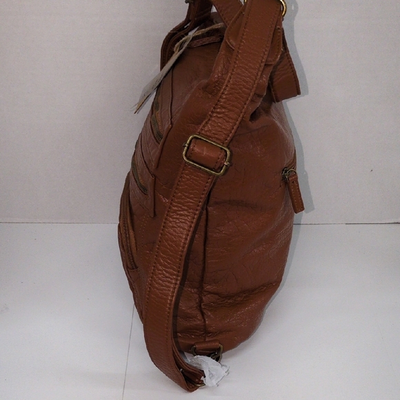 Ampere Creations Vegan Leather Backpack in Tan - Picture 6 of 12